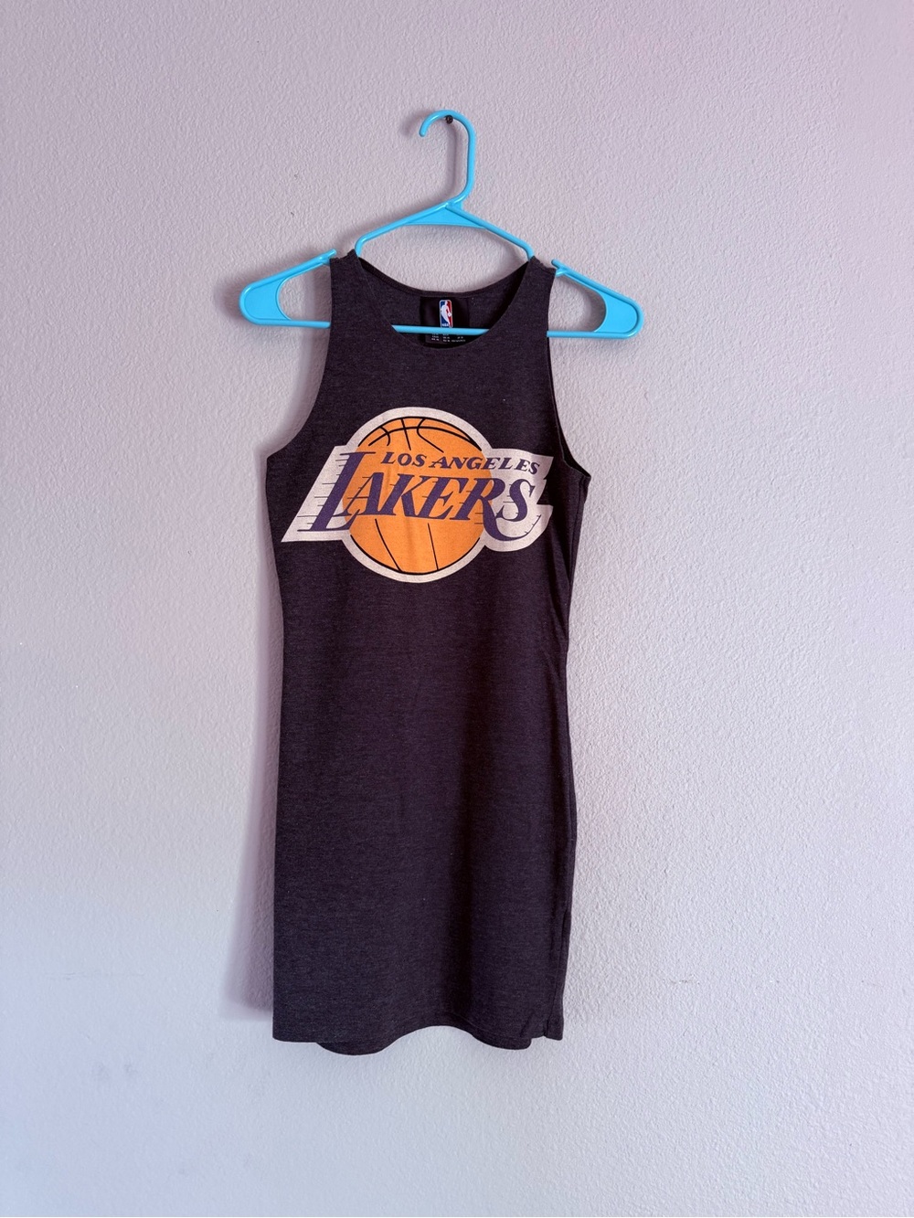 NBA Los Angeles Lakers Graphic Sleeveless Bodycon Mini Dress